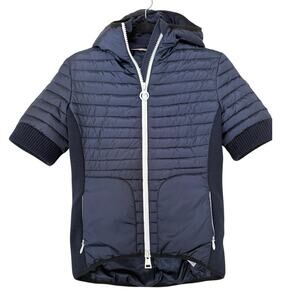 Rossignol Women’s Short Sleeve Hybrid Down Jacket Small Navy Hooded